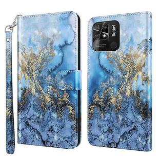 For Xiaomi Redmi 10C International Version 3D Painting Pattern TPU + PU Leather Phone Case(Milky Way)