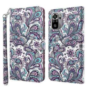 For Xiaomi Redmi Note 10 / 10S 3D Painting Pattern TPU + PU Leather Phone Case(Swirl Pattern)