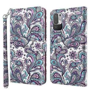 For Xiaomi Redmi Note 10 5G 3D Painting Pattern TPU + PU Leather Phone Case(Swirl Pattern)