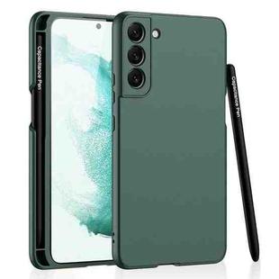For Samsung Galaxy S22+ 5G GKK Ultra-thin Skin Feel Phone Case with Side Pen Slot & Stylus(Forest Green)