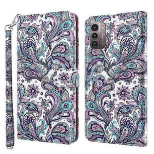 For Nokia G11 / G21 3D Painting Pattern TPU + PU Leather Phone Case(Swirl Pattern)