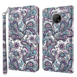For Nokia G300 3D Painting Pattern TPU + PU Leather Phone Case(Swirl Pattern)