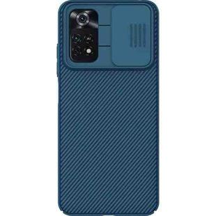 For Xiaomi Poco M4 Pro NILLKIN Black Mirror Series Camshield PC Phone Case(Blue)