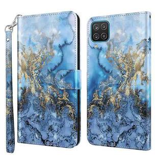 For Samsung Galaxy A22 5G 3D Painting Pattern TPU + PU Leather Phone Case(Milky Way)