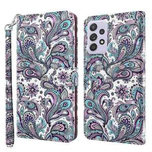 For Samsung Galaxy A23 3D Painting Pattern TPU + PU Leather Phone Case(Swirl Pattern)