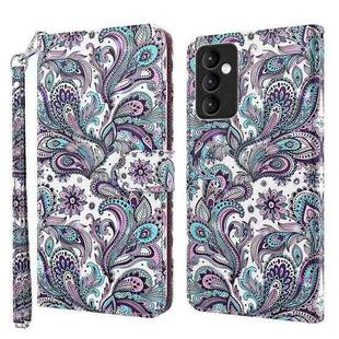 For Samsung Galaxy A82 5G 3D Painting Pattern TPU + PU Leather Phone Case(Swirl Pattern)