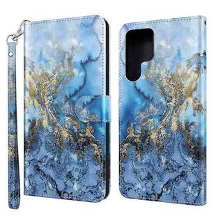 For Samsung Galaxy S22 Ultra 5G 3D Painting Pattern TPU + PU Leather Phone Case(Milky Way)