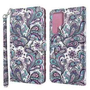 For Samsung Galaxy S22 Ultra 5G 3D Painting Pattern TPU + PU Leather Phone Case(Swirl Pattern)