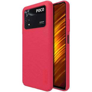 For Xiaomi Poco M4 Pro NILLKIN Frosted PC Phone Case(Red)