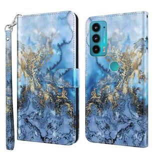 For Motorola Moto E20 / E30 / E40 3D Painting Pattern TPU + PU Leather Phone Case(Milky Way)