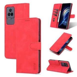 For Xiaomi Redmi K50 / K50 Pro AZNS Skin Feel Calf Texture Flip Leather Phone Case(Red)