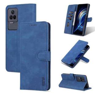 For Xiaomi Redmi K50 / K50 Pro AZNS Skin Feel Calf Texture Flip Leather Phone Case(Blue)