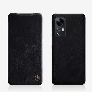 For Xiaomi 12 / 12X NILLKIN QIN Series Crazy Horse Texture Leather Case(Black)