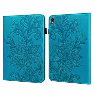 Lace Flower Embossing Pattern Leather Tablet Case For Lenovo Tab P11 Plus(Blue)