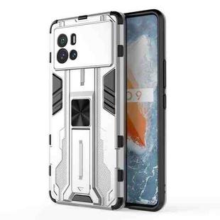 For vivo iQOO 9 Supersonic PC + TPU Shock-proof Protective Phone Case with Holder(Silver)