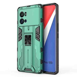 For vivo iQOO 9 Pro Supersonic PC + TPU Shock-proof Protective Phone Case with Holder(Green)