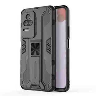 For Xiaomi Redmi K50 Pro Supersonic PC + TPU Shock-proof Protective Phone Case with Holder(Black)