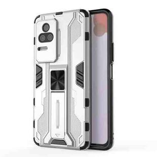 For Xiaomi Redmi K50 Pro Supersonic PC + TPU Shock-proof Protective Phone Case with Holder(Silver)
