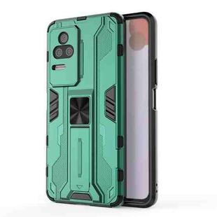 For Xiaomi Redmi K50 Pro Supersonic PC + TPU Shock-proof Protective Phone Case with Holder(Green)