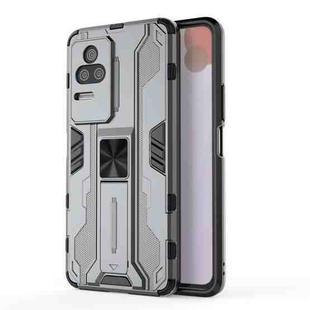 For Xiaomi Redmi K50 Pro Supersonic PC + TPU Shock-proof Protective Phone Case with Holder(Grey)