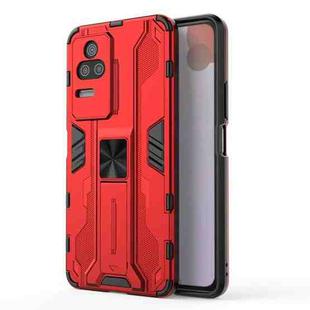 For Xiaomi Redmi K50 Supersonic PC + TPU Shock-proof Protective Phone Case with Holder(Red)