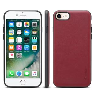 For iPhone 7 / 8 Denior V7 Luxury Car Cowhide Leather Ultrathin Protective Case(Dark Red)