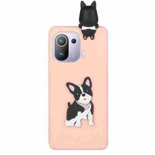 For Xiaomi Mi 11 Pro Shockproof 3D Lying Cartoon TPU Phone Case(Cute Dog)