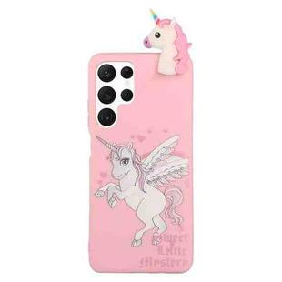 For Samsung Galaxy S22 Ultra 5G Shockproof Cartoon TPU Phone Case(Unicorn)