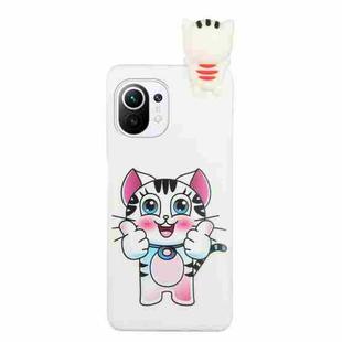 For Xiaomi Mi 11 Shockproof Cartoon TPU Phone Case(Cat)