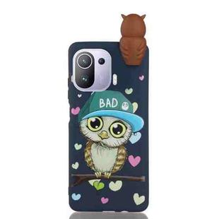 For Xiaomi Mi 11 Pro Shockproof Cartoon TPU Phone Case(Blue Owl)