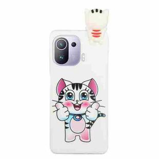 For Xiaomi Mi 11 Pro Shockproof Cartoon TPU Phone Case(Cat)