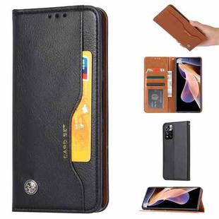 For Xiaomi Redmi Note 11S / Note 11 4G Global Knead Skin Texture Horizontal Flip Leather Case(Black)