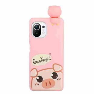 For Xiaomi Mi 11 Shockproof Cartoon TPU Phone Case(Cute Pig)