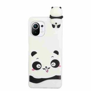For Xiaomi Mi 11 Shockproof Cartoon TPU Phone Case(Shy Panda)