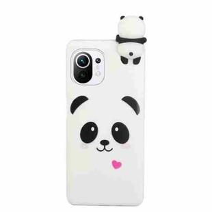 For Xiaomi Mi 11 Shockproof Cartoon TPU Phone Case(White Panda)