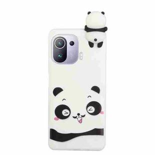 For Xiaomi Mi 11 Pro Shockproof Cartoon TPU Phone Case(Shy Panda)
