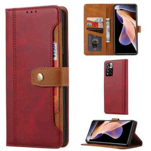 For Xiaomi Redmi Note 11 Pro 4G Global Calf Texture Double Fold Leather Phone Case(Red)