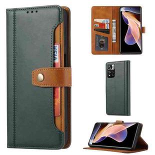 For Xiaomi Redmi Note 11S / Note 11 4G Global Calf Texture Double Fold Leather Phone Case(Green)