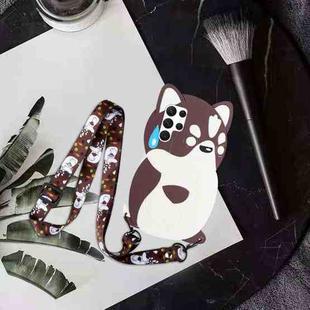 For Samsung Galaxy S22 Ultra 5G Crossbody Cartoon Silicone Phone Case(Cat)