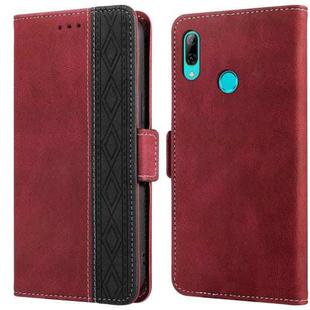 For Huawei P smart 2019 Stitching Side-Magnetic RFID Leather Phone Case(Red)