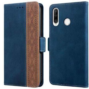For Huawei P30 Lite Stitching Side-Magnetic RFID Leather Phone Case(Royal Blue)