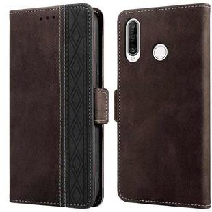 For Huawei P30 Lite Stitching Side-Magnetic RFID Leather Phone Case(Coffee)