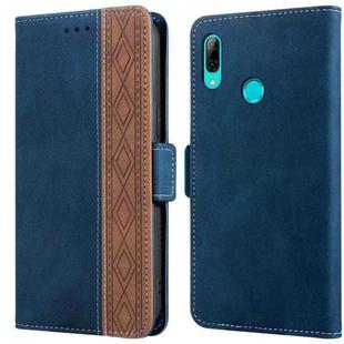 For Huawei Y6 2019 Stitching Side-Magnetic RFID Leather Phone Case(Royal Blue)