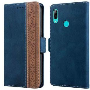 For Huawei Y7 2019 Stitching Side-Magnetic RFID Leather Phone Case(Royal Blue)