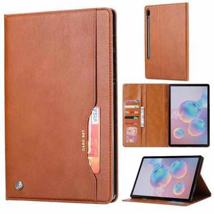 For Samsung Galaxy Tab S8 X700 Knead Skin Texture Flip Tablet Leather Case(Brown)