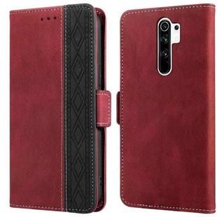 For Xiaomi Redmi 9 Stitching Side-Magnetic RFID Leather Phone Case(Red)