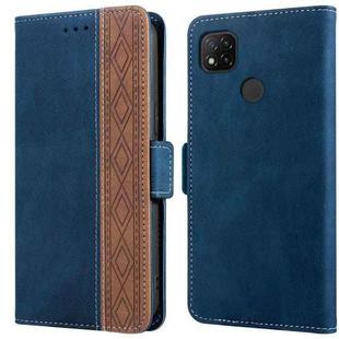 For Xiaomi Redmi 9C Stitching Side-Magnetic RFID Leather Phone Case(Royal Blue)