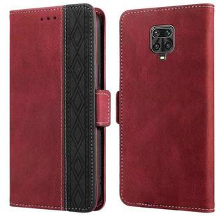 For Xiaomi Redmi Note 9 Pro 4G / 9S Stitching Side-Magnetic RFID Leather Phone Case(Red)