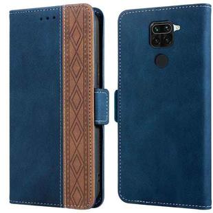 For Xiaomi Redmi Note 9 / 10X Stitching Side-Magnetic RFID Leather Phone Case(Royal Blue)