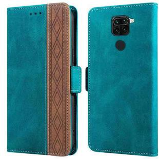 For Xiaomi Redmi Note 9 / 10X Stitching Side-Magnetic RFID Leather Phone Case(Dark Green)